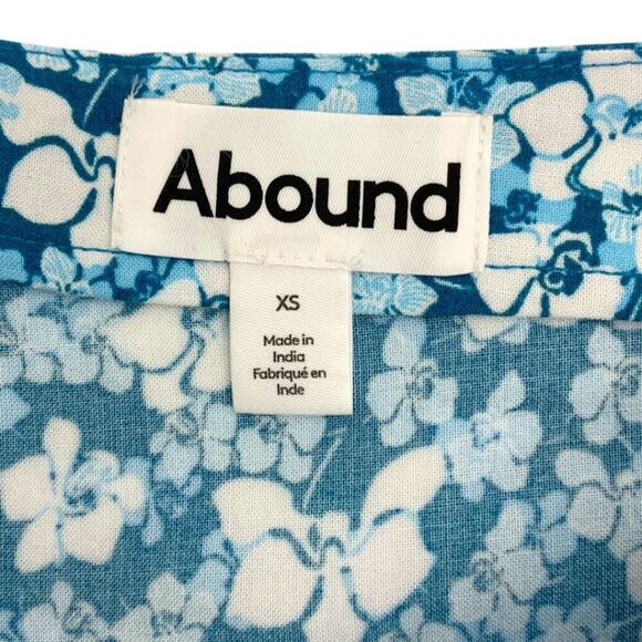 Abound Drop Waist Mini Skirt Blue Floral Size XS NWOT $30 MSRP - Picture 4 of 8